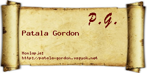 Patala Gordon névjegykártya